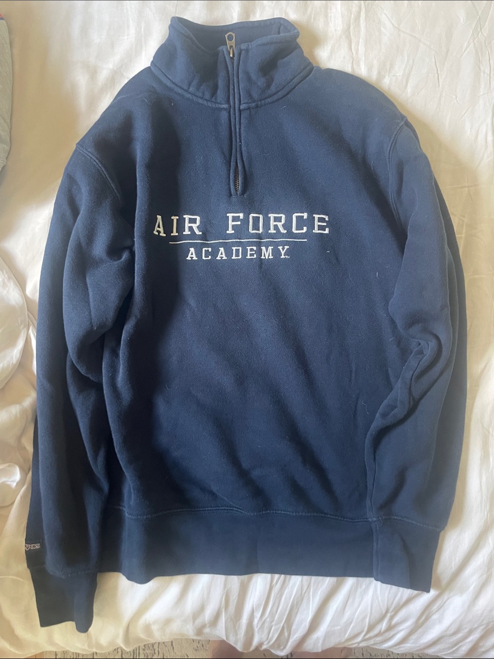Woman’s JanSport Air Force Academy Navy Quarter-Zip Sweatshirt